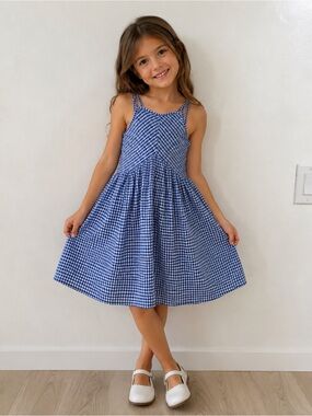 Zara Blue Gingham Sundress